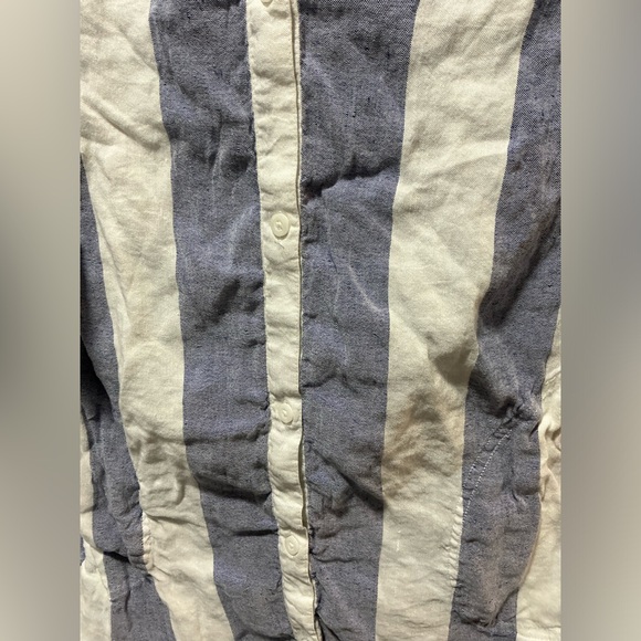 Tommy Bahama Blue and White Button Down Top - Picture 9 of 10